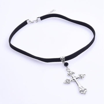 Amazing Gothic Religion Cross Cross Choker Aesthetic Design Pendant Necklaces For Women - Christian Jewellery - The Jewellery Supermarket